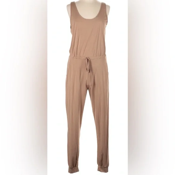 Commando Butter Tank Lounge Suit Jumpsuit Romper Tan Nude Size L airport outfit - Picture 2 of 6